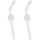 OXO Tot 2-Pack Replacement Straw Set, 6 oz | Fits OXO Tot 6 oz Transitions Straw Cup, Soft Silicone, Spill-Proof, Sippy Cups, Toddler Cups with Straw, Dishwasher Safe