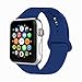 IYOU Sport Band Compatible with Watch Band 38MM 42MM 40MM 44MM, Soft Silicone Replacement Sport Strap Compatible with 2018 Watch Series 5/4/3/2/1(Ocean Blue,42MM, M/L)