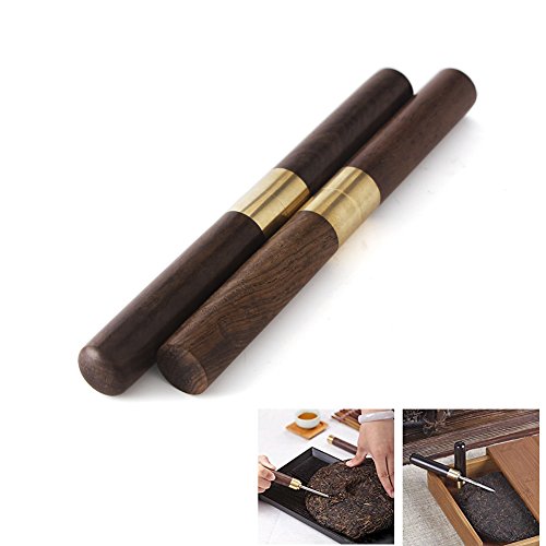 2Pcs Edelstahl Puer Nadel Tee Messer Tee Nadel Ice Pick f¨¹r brechen Piecing Kuchen Ziegel (Schwarzes Holz) – Bild 3