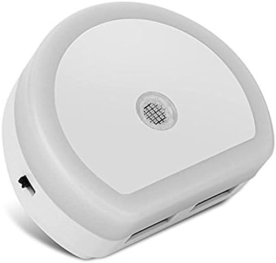 Qiaoshiren Night Light Dual Port USB Wall Charger with LED- Warm White