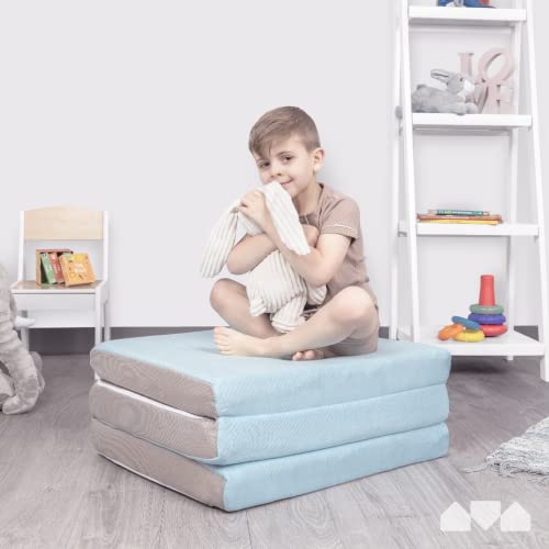 Milliard Toddler Nap Mat Bed Tri Folding Mattress with Washable Cover