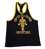 Golds Gym Men's Classic Logo Ringer Tank Top