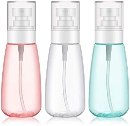 Keyobesa Cosmetic Spray Bottle, 3 Pieces Refillable Compact Travel Containers for Travel Makeup Containers for Cosmetic Skincare Storage