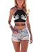 Ninimour Halter Cross Hollow Boho Bandage Camis Crop Top