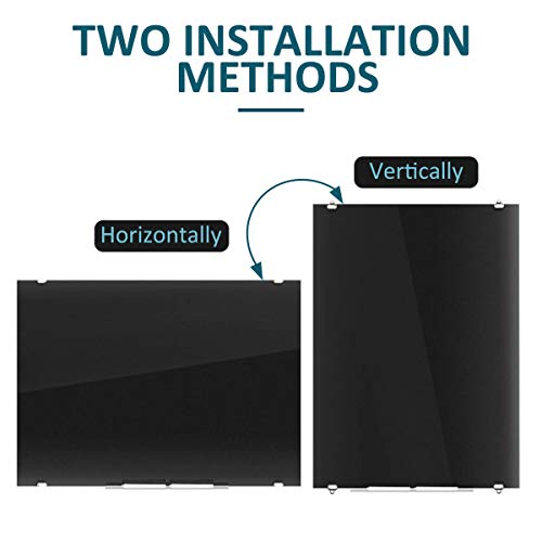 ZHIDIAN Black Glass Dry Erase Board UltraLarge, 72" x 43" Splicing