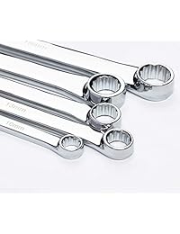 Delihom   Juego de llaves de doble anilla extra largas, 5 piezas, 0.315 in 0.748 in