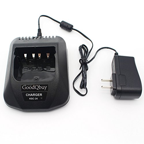 GoodQbuy KSC-24 Charger for Kenwood Batteries KNB14 KNB15 KNB16 KNB17A KNB17B KNB20N KNB21N KNB22N TK-190 TK-280 TK-380 TK-290