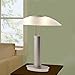 Artiva USA Avalon, 2-Light, Modern Design, 2-Tone Finished 18.5-Inch Table Desk Touch Lamp w/Oval Frosted Glass Shade, 3-Way Touch Switch & Bulbs Included, Silver, 18.5-Inch x 16.5-Inch