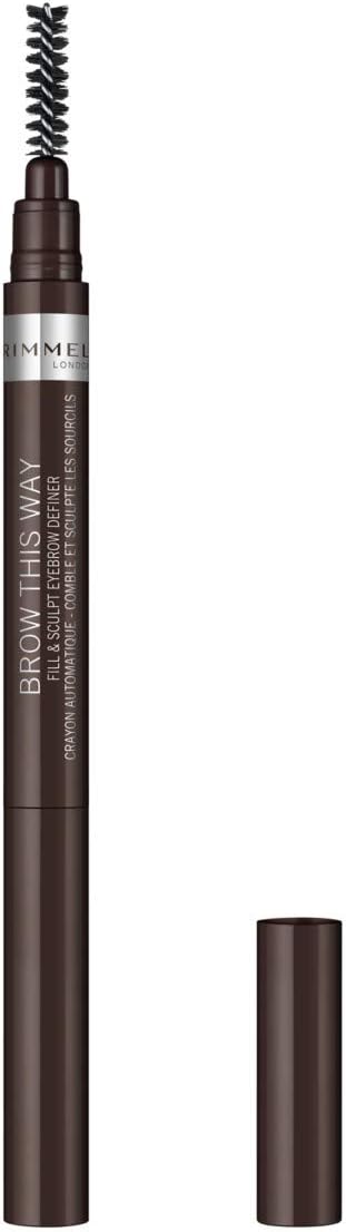 Rimmel London Brow This Way Fill & Sculpt Eyebrow Definer, Pack of 1, Medium Brown - Image 4
