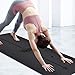 YUGLAND PU Yoga Mat- Nonslip Eco-Friendly Natural Rubber Hot Yoga Exercise Mat with Alignment Lines, Free Carry Strap& Bag, 72×26.8In, Blackthumb 1