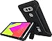 Coosin LG V20 Case, Heavy Duty Dual Layer [Kickstand Series] Internal Hard ABS Protection Phone, External Silicone Rubber Shockproof with Kickstand LG V20 Phone Case Cover (Black)