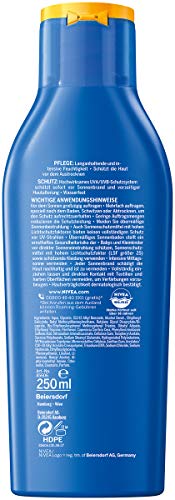 NIVEA SUN Schutz & Pflege Sonnenmilch LSF 30 (250 ml), Sonnencreme für 48h Feuchtigkeit, sofortiger Sonnenschutz mit hochwirksamem UVA/UVB-Filtersystem – Bild 3