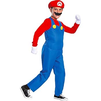 Party City Mario Deluxe Halloween Costume for Kids, Super Mario Bros, Small, Accessories, and Favor Cup