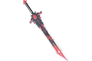 MINGSHAO Fantasy Game Genshin Cosplay Foam Sword Scepter Blade Weapon Costume Kids Friendly (Varies Style) (Theme: Wolf's Gravestone 39.5")