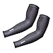 Aegend Sun Protection Cooling Arm Sleeves for Men Women, Gray, Medium