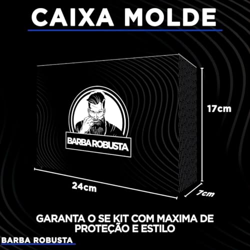 Kit Barba Robusta De Shampoo Condicionador Balm Óleo Pente