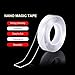 Super Sticky Magic Nano Adhesive Tape Multi-function Transparent Double-sided Tape with Scissors, Anti-slip Traceless Washable Gel Pad Tape for Paste Photos, Kitchen tools, Fix Carpet Mats(9.84 ft)