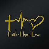 Faith Hope Love Vinyl Decal Sticker | Cars Trucks