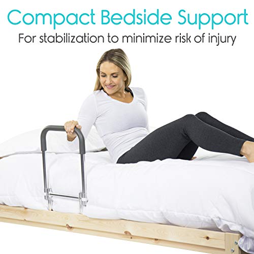 Vive Bed Rail Compact Assist Railing for Elderly Seniors, Handicap