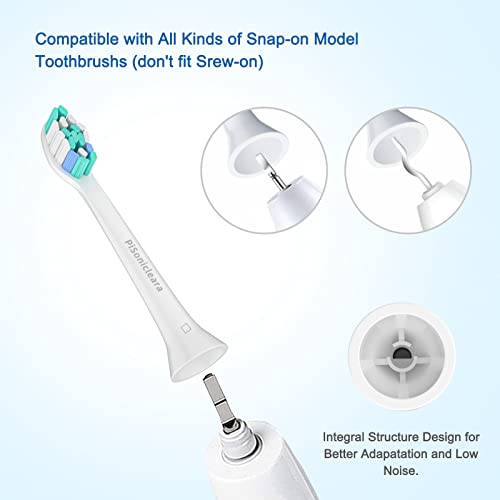 Pisonicleara Replacement Toothbrush Heads Compatible with Philips