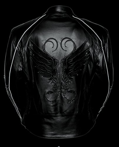 Milwaukee Women's Leather Jacket (Black/Black, XX-Large)