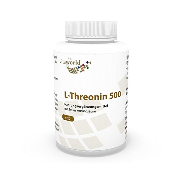 Vita-World-L-Threonine-500mg-120-Capsules-Made-in-Germany-Amino-Acid Vita World L-Threonine 500mg 120 Capsules Made in Germany Amino Acid