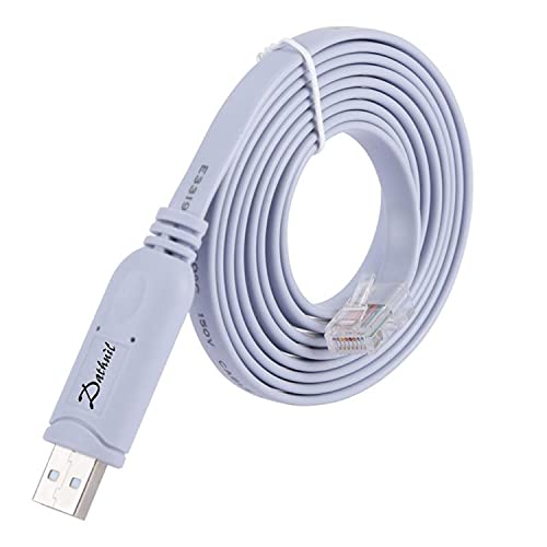 Dathuil Console Cable, 6Ft USB Console Cable, USB to RJ45 Console Cable with RS232 FTDI Chip