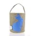 WENDSIM Easter Personalized Bunny Basket -7 Adorable Patterns- Cute Easter Eggs Basket with Foldable Ears-Environmental and Durable Easter Basket -for Kids Carrying Eggs,Gifts,Toys (Blue) …