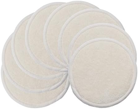 Impfunical Washable Bamboo Nursing Pads (8 Pack),Natural and Reusable, Ultra Soft, and Super Absorbent,Leak-proof,Stay Dry Pads For Breastfeeding Mothers