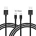 Micro USB Charger Cable, YCCTEAM [2 Pack] Durable 3.3ft Fast Micro USB Charging Power Data Cables for Samsung, Tablet, LG, Motorola, Android Smartphones (Black, 3.3ft x 2)