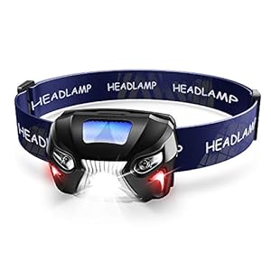 【充電式ヘッドライト】 LEDヘッドランプ 小型軽量 センサー機能 防水