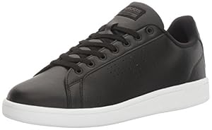 Image of adidas Men's Cloudfoam Advantage Clean Sneakers, Black/Black/White, (11 M US)