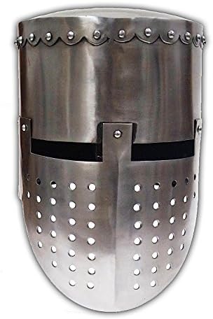 Armor Full Knight Solaire Helmet Crusader Chainmail LARP Medieval Collectible Silver
