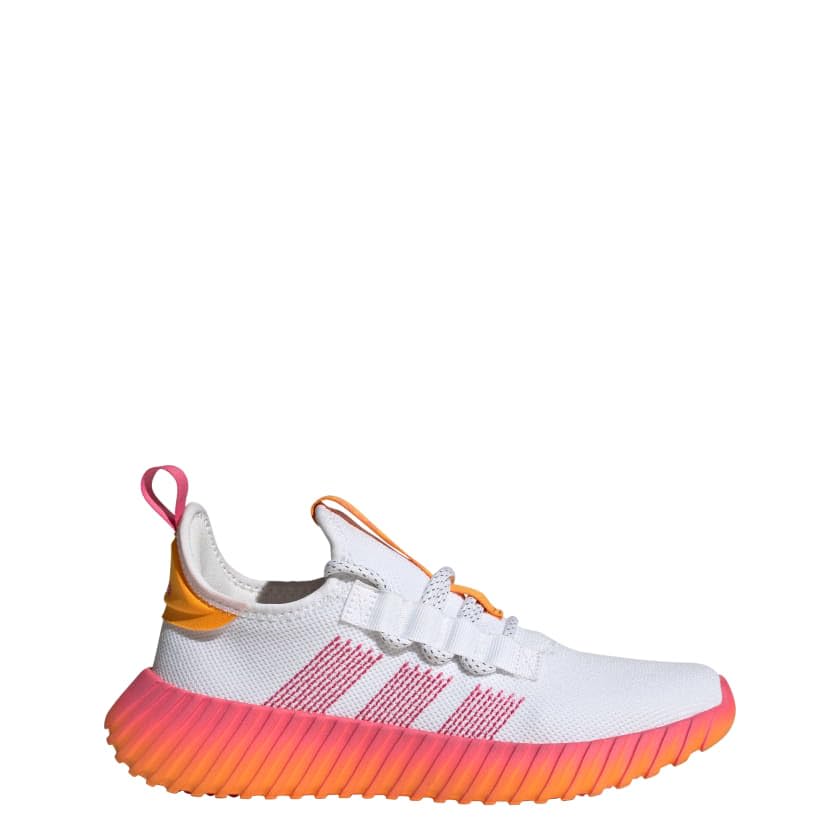 adidas Women's Kaptir Flow Sneaker, White/Pulse Magenta/Crew Orange, 8 - Image 9