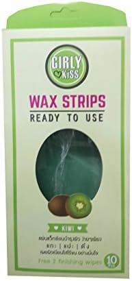 2 Packs of Kiwi Girly Kiss Wax Strips, say goodbye to stubble and hello softness. Ready to use just rub, peel and go. (10 Pcs./ pack. and free 2 finishing wipes.)