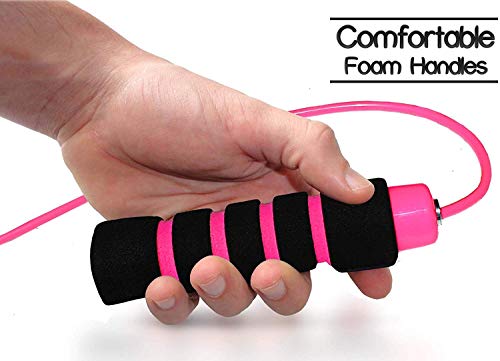 Limm Jump Rope Experience Levels, Cardio, Cross Fitness & More - Easily Adjustable - Best Exercise for Weight-Loss & Health - Start Enjoying The Comfort Today!