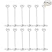 ULTNICE 12pcs Heart Shape Table Number Holders Name Card Holders Memo Clip