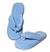 Onmygogo Coral Fleece Flip-flops for Women Non-slip Cotton Outsole (Size L（US women size 9.5-10.5), Blue