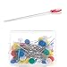 Slaxry Flower Head Pins Multicolor Patchwork Pins with Box DIY Quilting Tool Sewing Accessories, 100 Per Pack