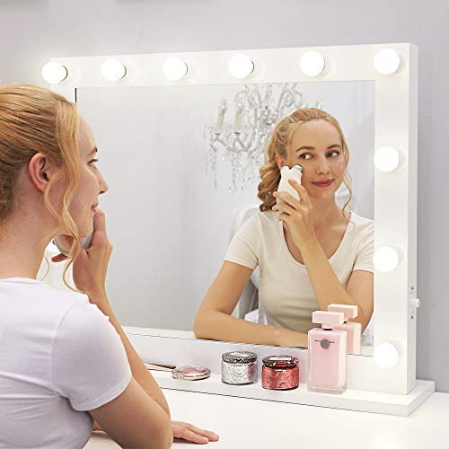 MissMii Hollywood Makeup Vanity Mirror with Lights,31.5 x 25.5 Dimmable