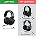 Geekria Earpad Replacement for Razer Kraken Pro V2 Headphone Ear Pad/Ear Cushion/Ear Cups/Ear Cover/Earpads Repair Parts (Black/Plastic Ring)