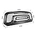 Seven Sparta Front Grill for Dodge Ram 1500 2013-2018 with 3 Amber LED lights Dodge ABS Grille (Matte Black)