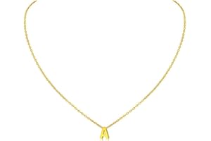 SCALEER Small Initial Necklace 18K Gold Plated Stainless Steel Tiny Letter Necklace Personalized Monogram Name Necklace for Women Girls