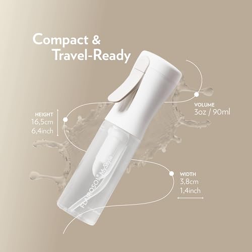 FLAIROSOL MyStyle Hair Spray Bottle, Small Travel Spray Bottle, Ultra Fine Continuous Water Mist for Face, Hairdressing, Salon, Cleaning, Beauty, Toners