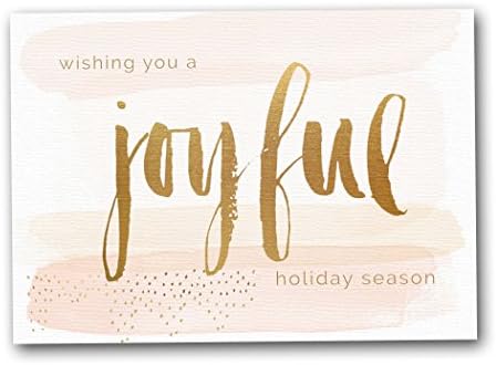 New Year's Holiday Greeting Cards, Joyful Holiday (Boxed Set of 12 Cards - Envelopes Included)