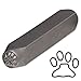 Steel Design Stamp Punch Tool to Embellish Metal, Plastic, Jewelry Blanks, Clay+ (Paw Print 6x6mm)
