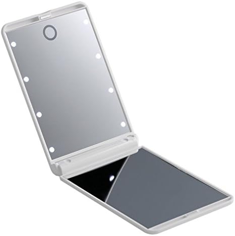 Makeup Mirror,iUcar Portable Folding Cosmetic Mirror with 1X 2X Magnification