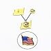 TANG SONG 50PCS Flag Waving Lapel Pins Badge Pin Patriotic Enamel Suit Jacket Lapel Pin