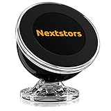 Nextstors Magnetic Phone Car Mount - 6 3600 Gauss Neo Magents - Universal Magnetic Phone Holder for Car - 360 Degree Rotation from Dashboard - Cell Phone Holder for Car fits All Smartphones (Black)