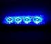 Strobelight Bar 4 LED with Super Bright Blue Emergency Beacon Flash Caution Strobe Light Bar with 17 Different Flashing (2PCS)